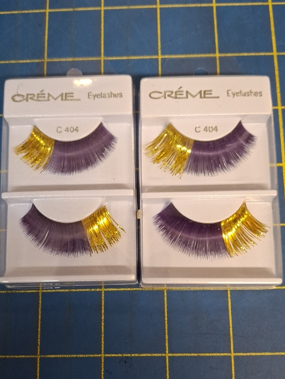 The Creme Shop Purple & Gold Dramatic False Eyelashes - C404